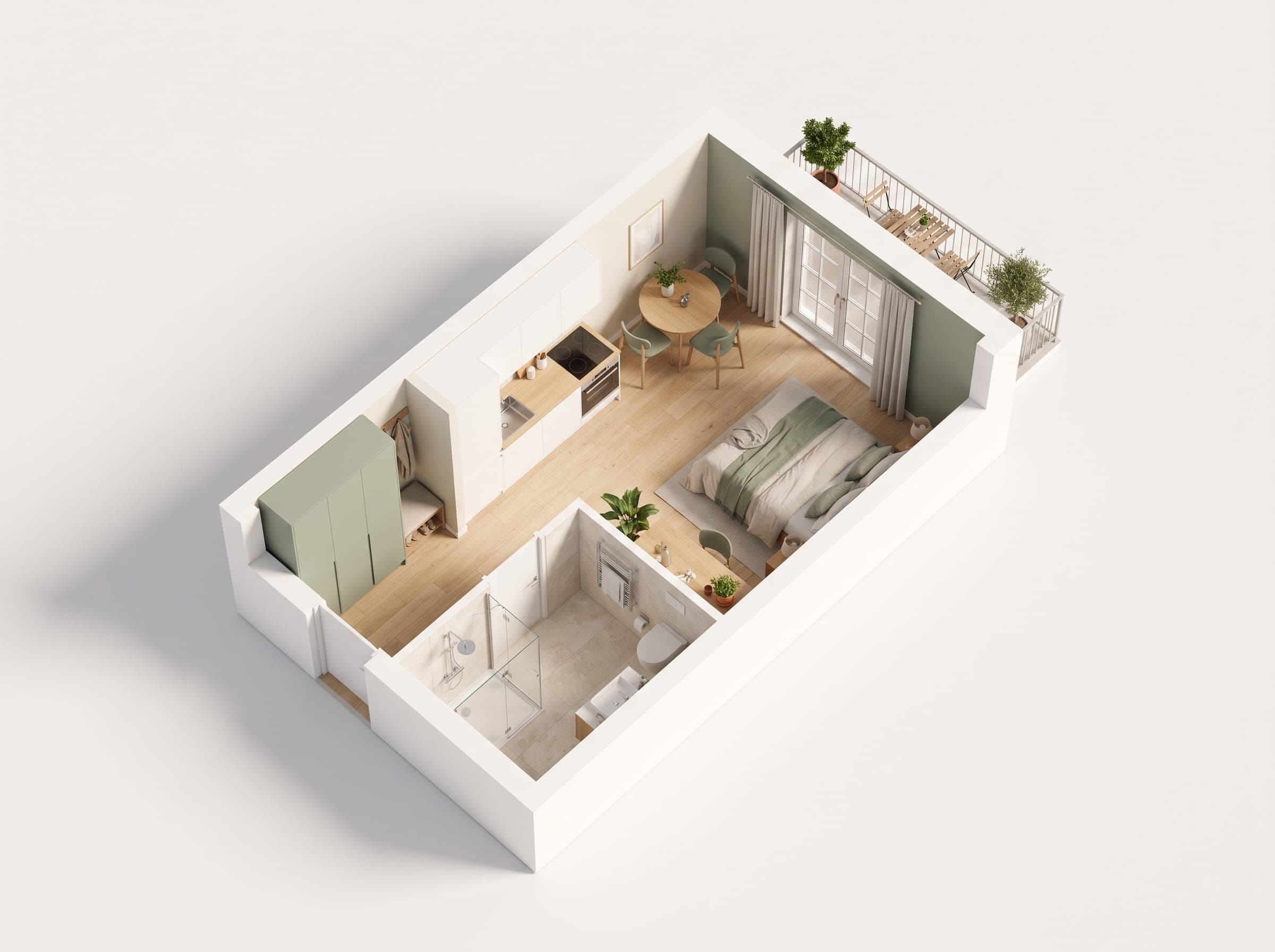 The main view of apartment A32