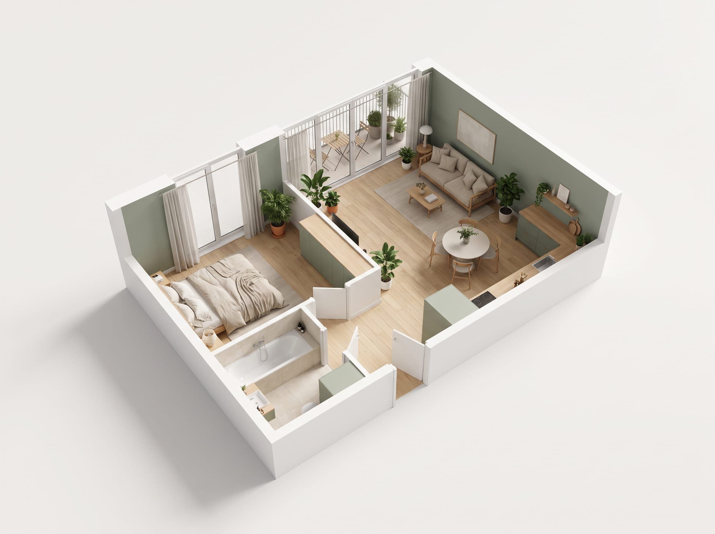 The main view of apartment A4